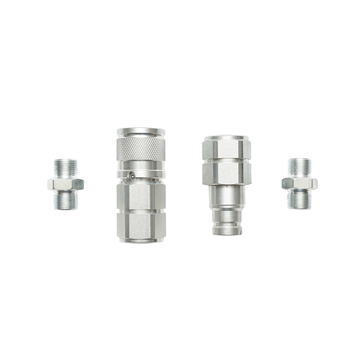 Gyorscsatlakozó készlet 3/8" (átmenő szelep, anya + apa) egyenes adapterrel