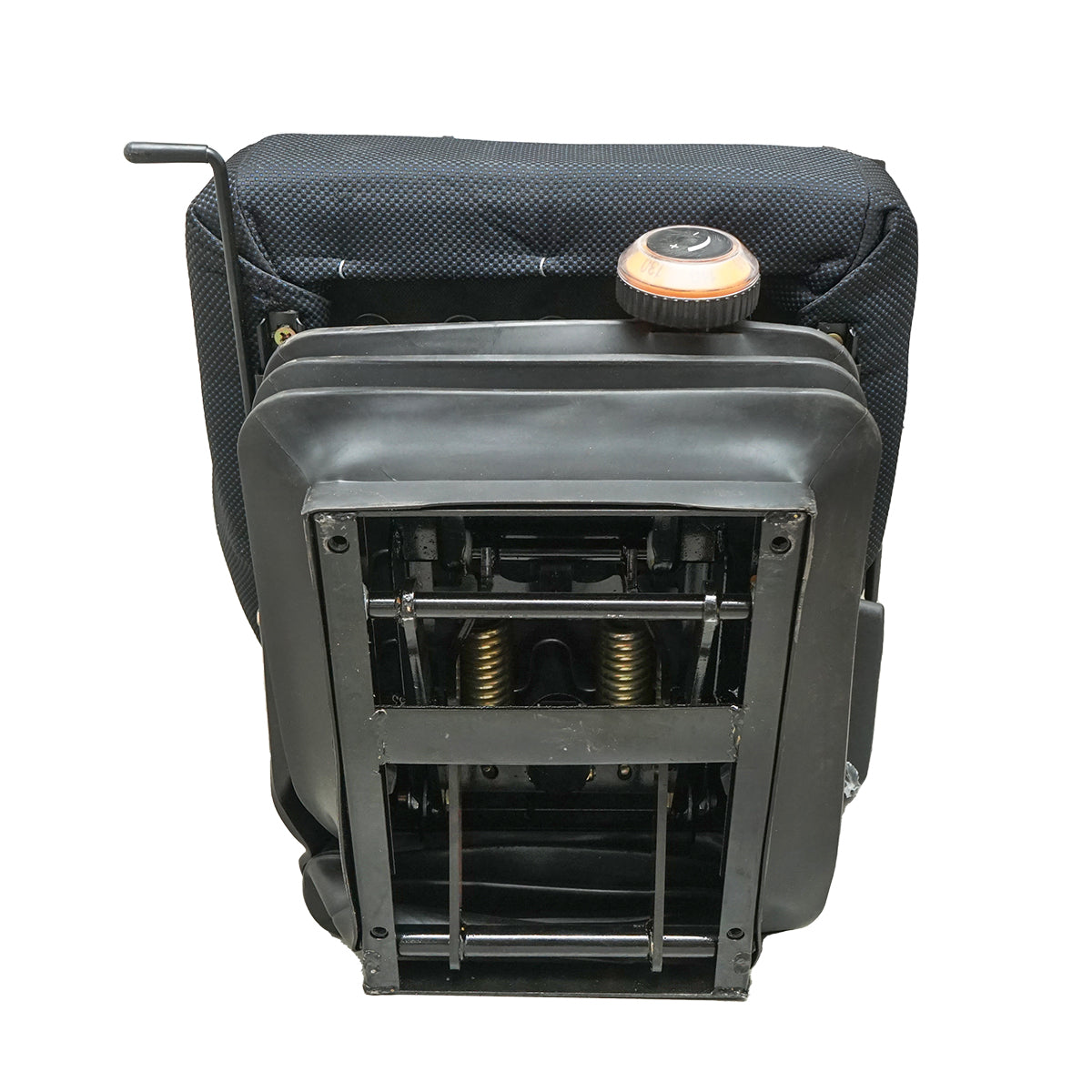 Univerzális állítható ülés súly szerint (40–130 kg), kartámasszal és 50–90°-ban dönthető háttámlával traktorhoz, mezőgazdasági, ipari gépekhez, targoncához