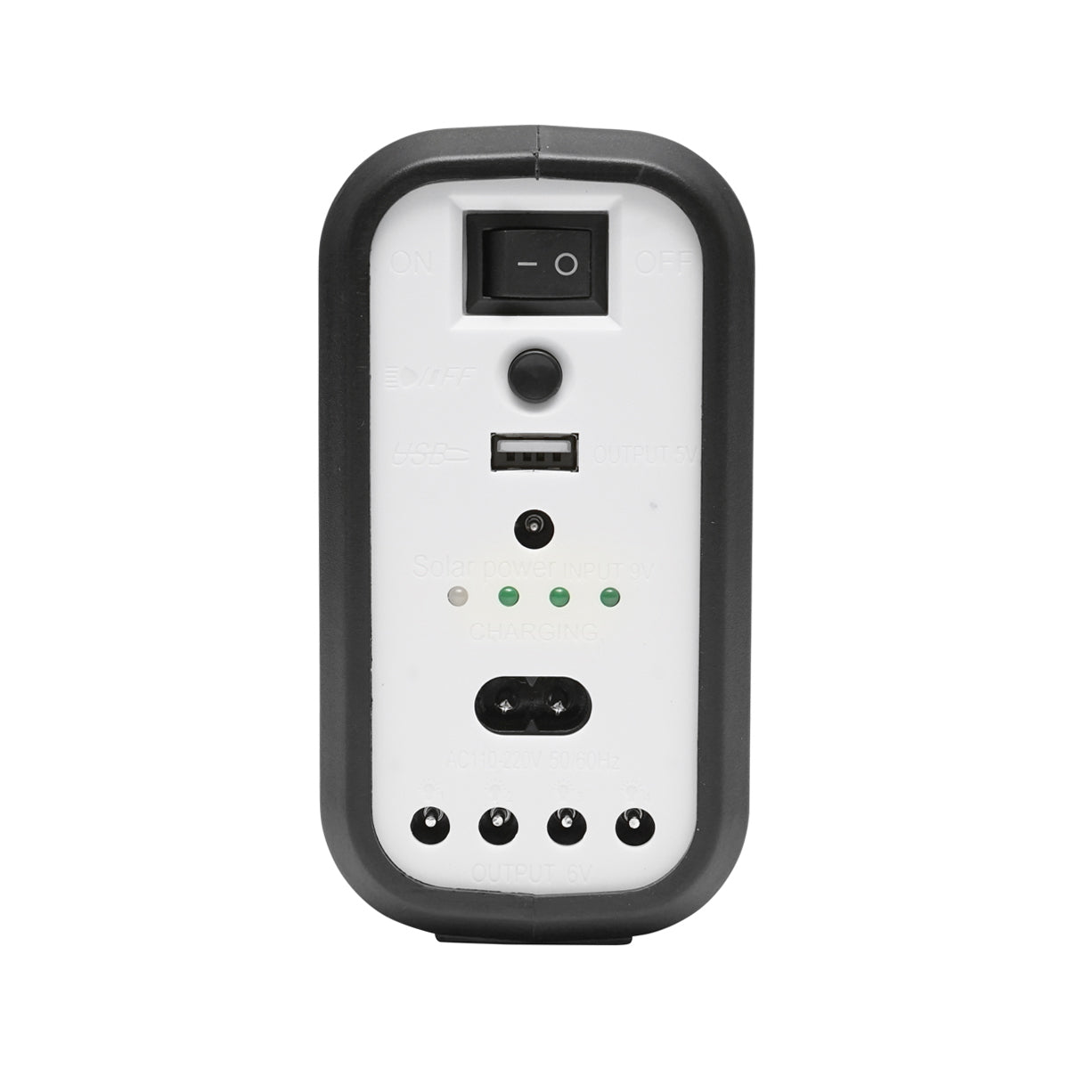 Hordozható LED világítási készlet 3 izzóval/projektorral, napelemmel és 6V, 3Ah akkumulátorral, horgászathoz, kempingezéshez, GD-8017COB