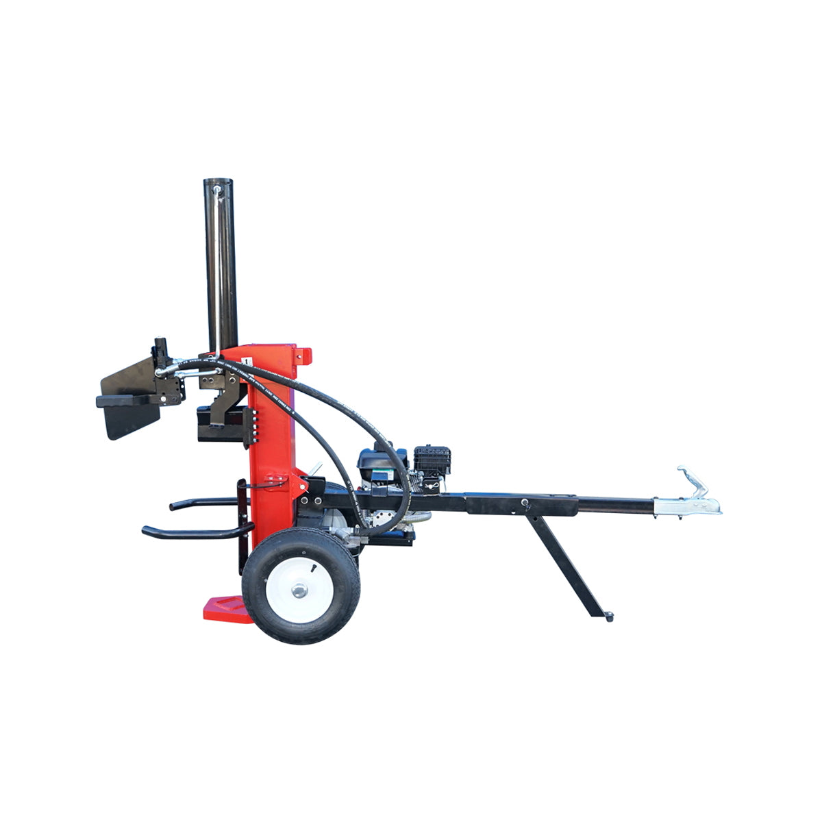 Függőleges rönkhasító, benzines motorral, 208 cm³, 22 tonnás hasítóerő, 610×400 mm rönkhöz, Breckner Germany