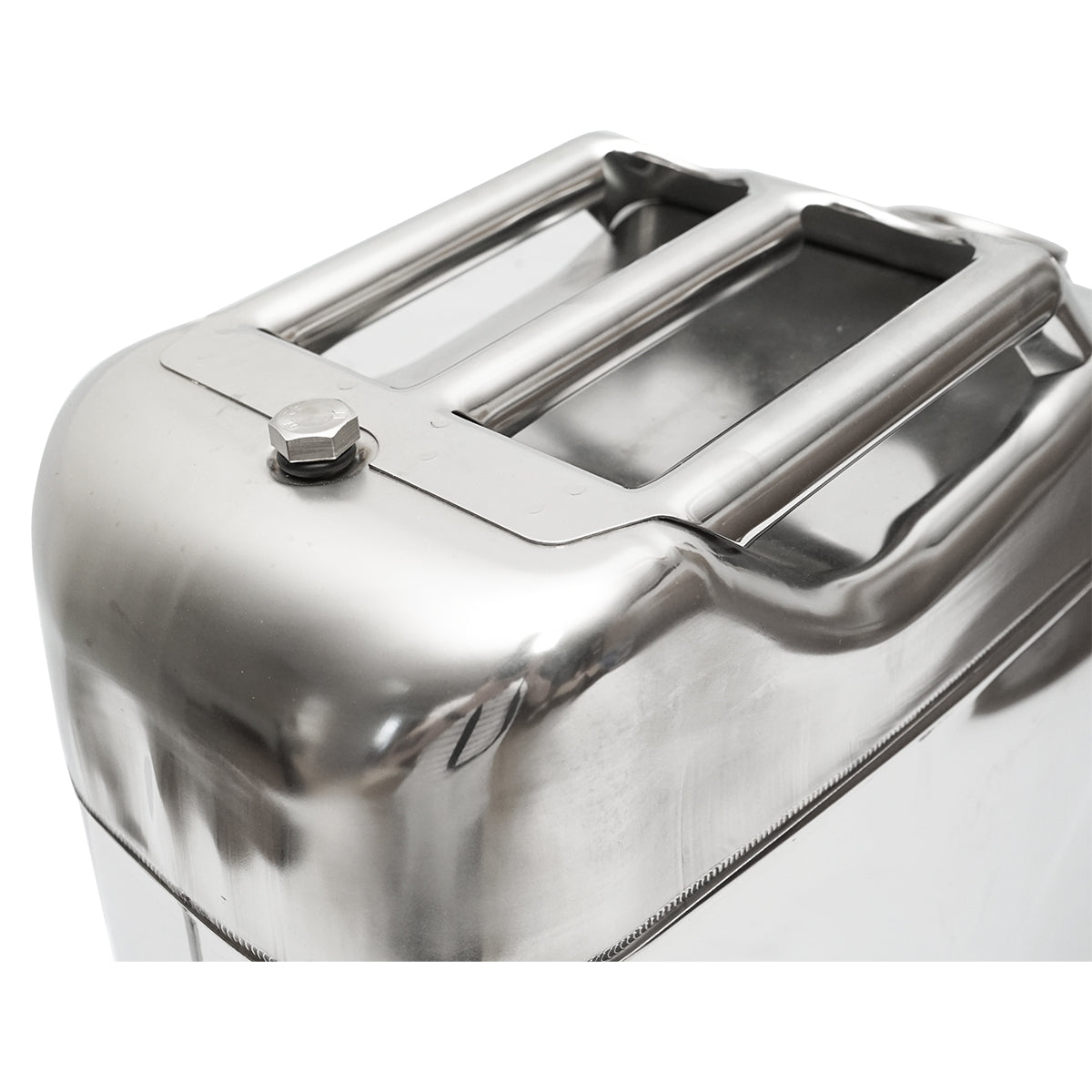 20 literes rozsdamentes acél tartály rugalmas tömlővel és dugóval