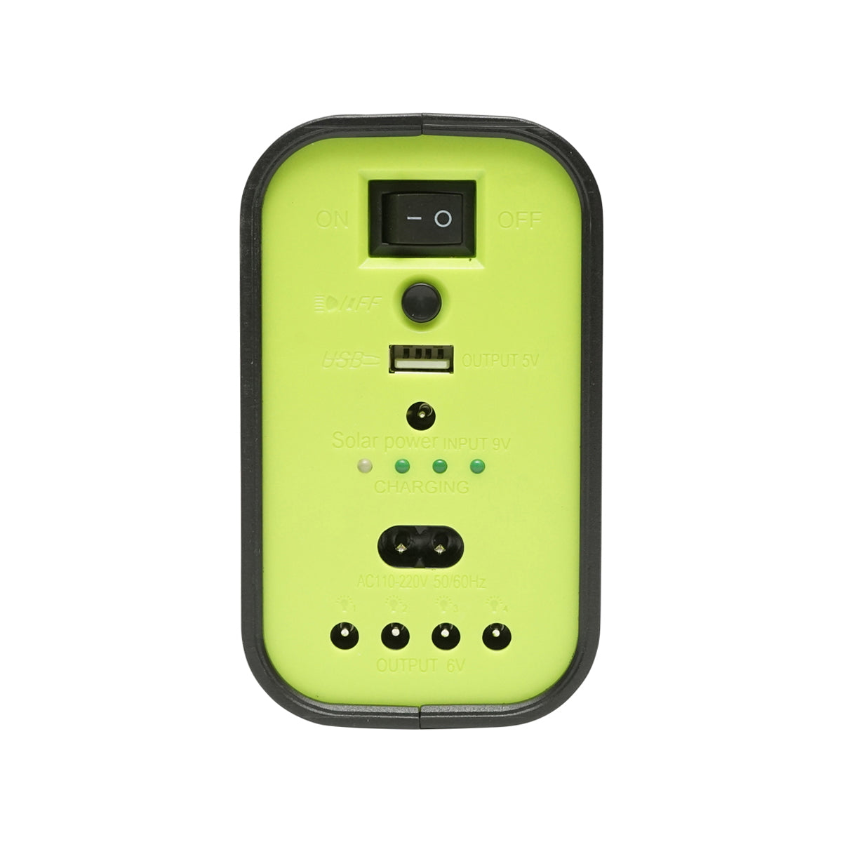 Hordozható LED világítási készlet 3 izzóval/projektorral, napelemmel és 6V, 4.5Ah akkumulátorral, horgászathoz, kempingezéshez, GD-12