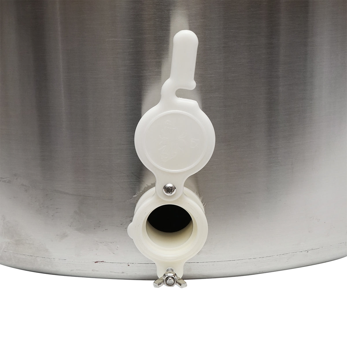 Rozsdamentes acél mézletöltő tartály fedéllel, 300 kg