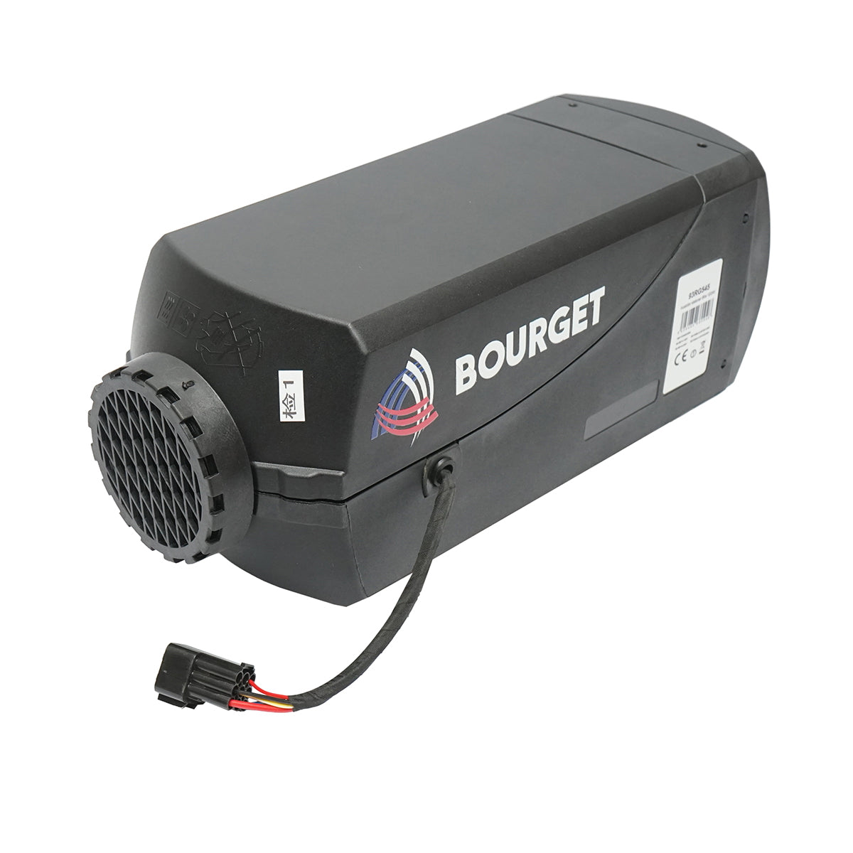 Állóhelyzeti fűtés, gazdaságos sirocou 12–24V, 5KW, LCD kijelzővel és távirányítóval, Bourget, műanyag