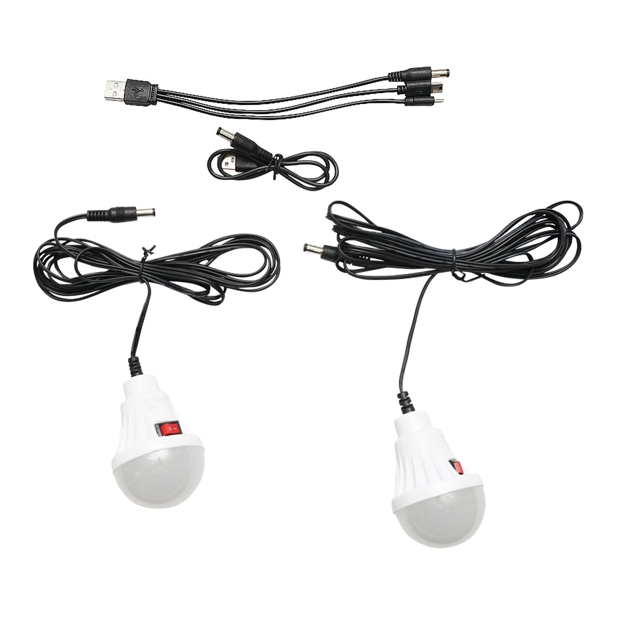 Hordozható LED világítási készlet 2 izzóval/projektorral, napelemmel és 4000 mAh akkumulátorral, horgászathoz, kempingezéshez, GD-8077