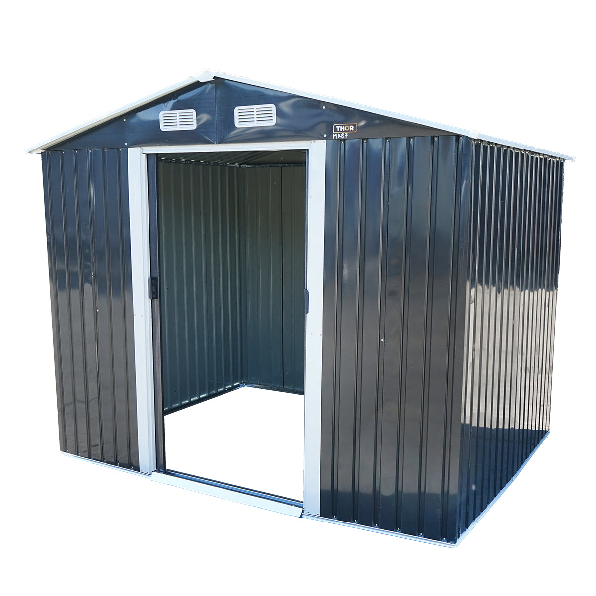 Fém kerti tároló, 205x257x212 cm