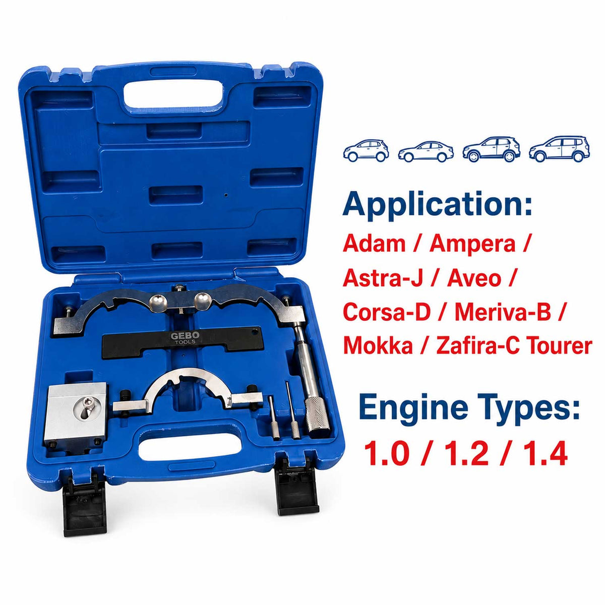 Vezérlés rögzítő készlet OPEL VAUXHALL 1.0 1.2 1.4 GEBO TOOLS
