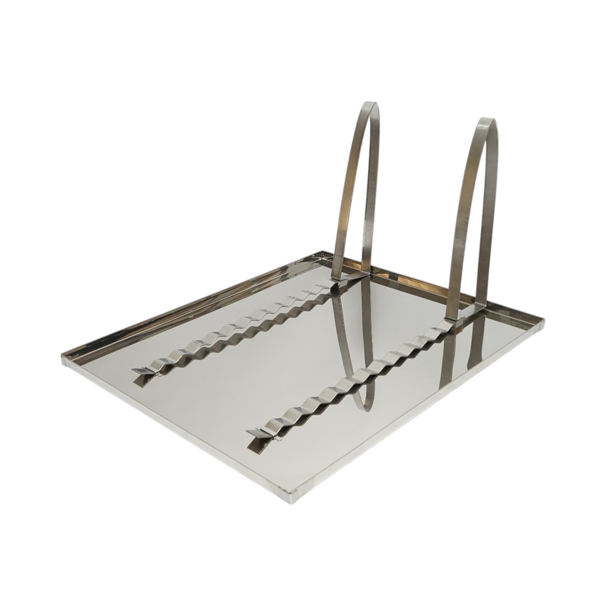 Lefedő tálca rozsdamentes acél szűrővel, 520×415×110 mm