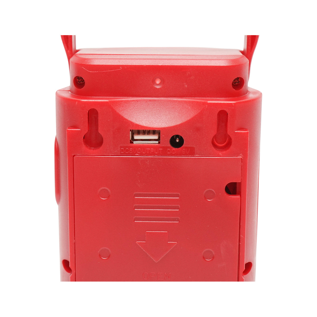 LED munkalámpa / hordozható lámpa, 6V 4Ah akkumulátorral, USB csatlakozással, 100x95x200 mm, lámpás típus