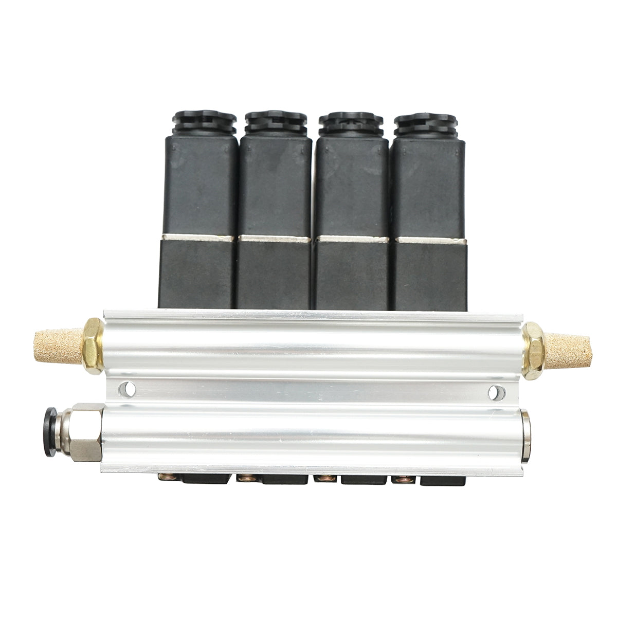 4 darabos elektromágnesszelep készlet rámpával, 12V, 2 nyitott / 2 zárt, erdészeti traktorhoz (DISRA99)