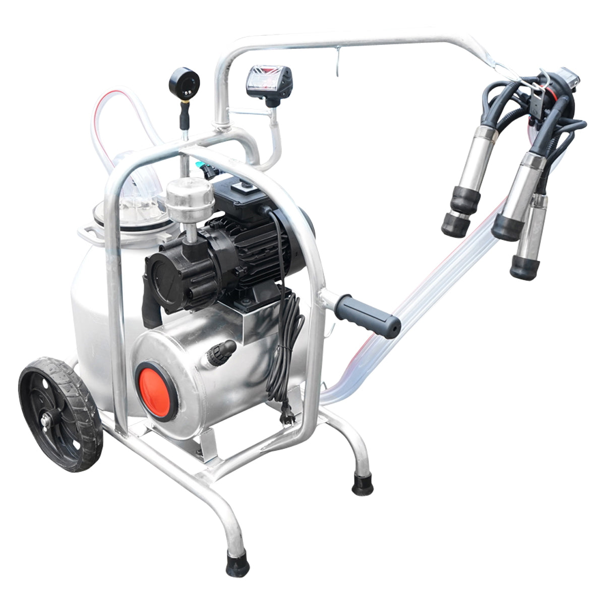 Tehénfejő gép 160 cc gyűjtőegységgel, horganyzott vázzal, 30 literes alumínium tartállyal, 1 állásos, Breckner Germany