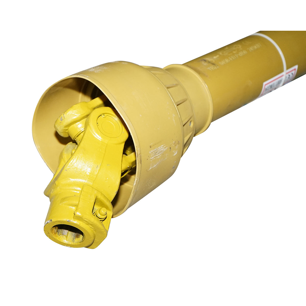 Kardántengely 850 mm, T5, kéttárcsás kuplunggal, kereszt 30,2x80 mm, háromszög alakú csővel, 1 3/8" Z=6