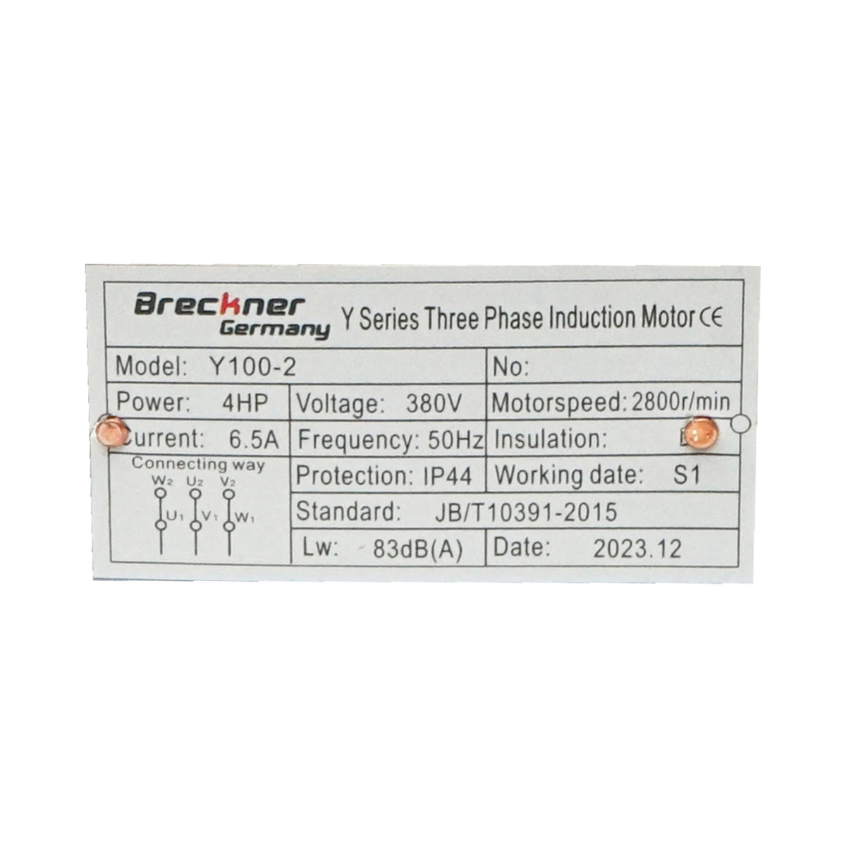 HÁROMFÁZISÚ VILLANYMOTOR 3KW, 380V RÉZ TEKERCSELÉSSEL ÉS IP44 ALUMÍNIUM HÁZZAL