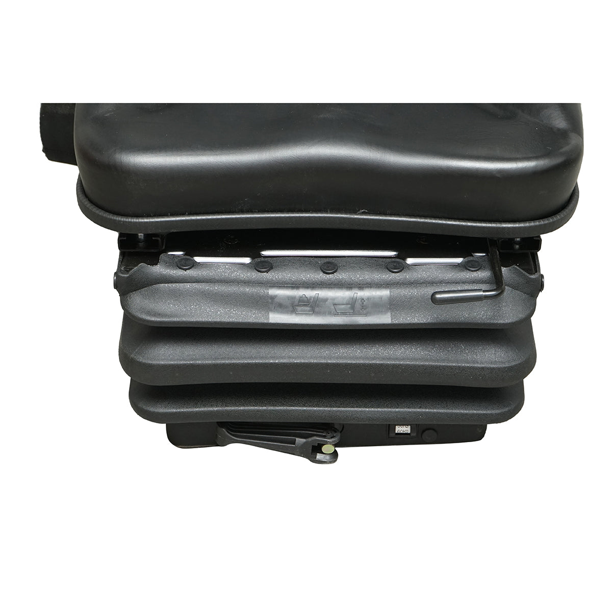 Univerzális állítható ülés súly szerint (50–130 kg), kartámasszal és 50–90°-ban dönthető háttámlával traktorhoz, mezőgazdasági, ipari gépekhez, targoncához