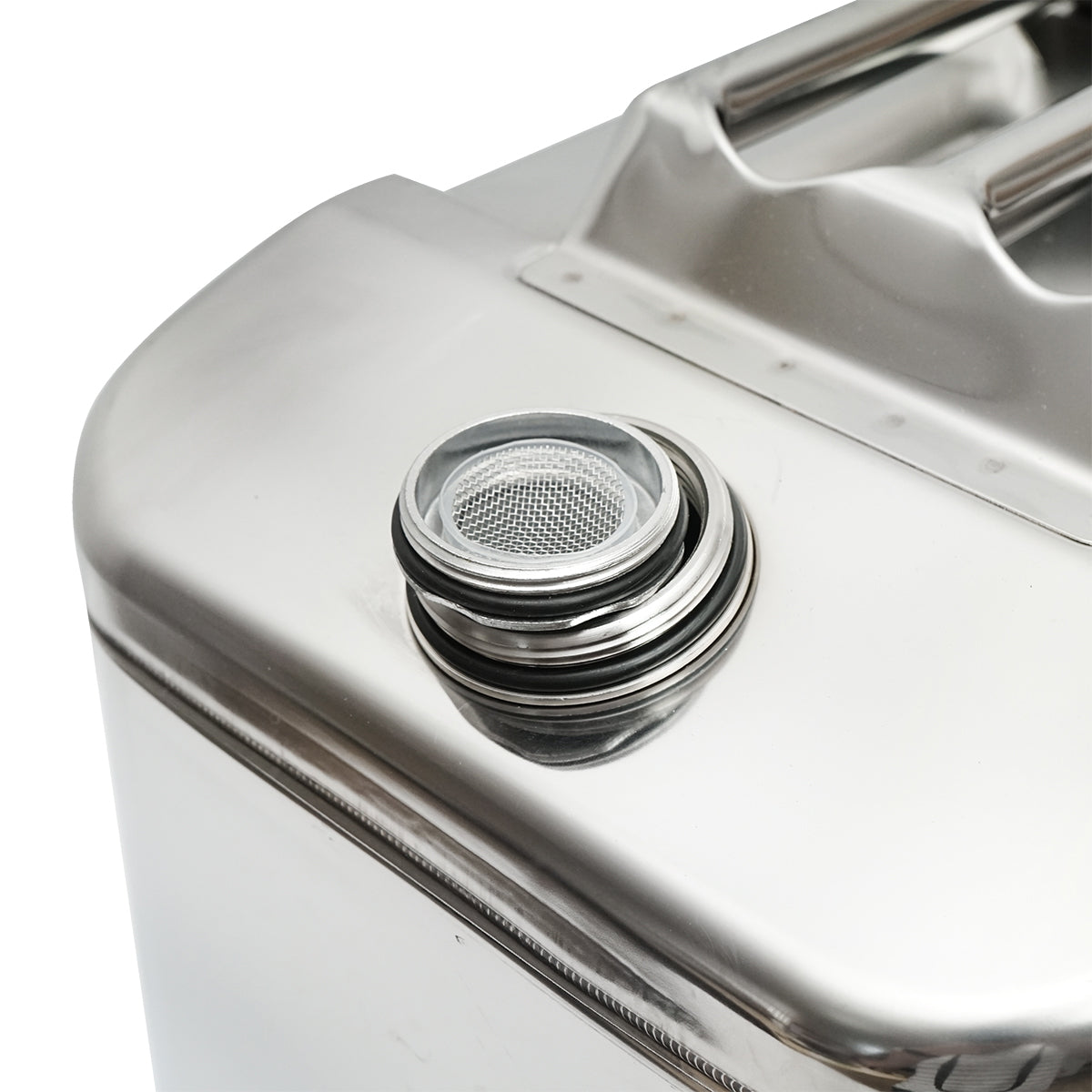 Rozsdamentes acél kanna rugalmas tömlővel és kupakkal, 30 l