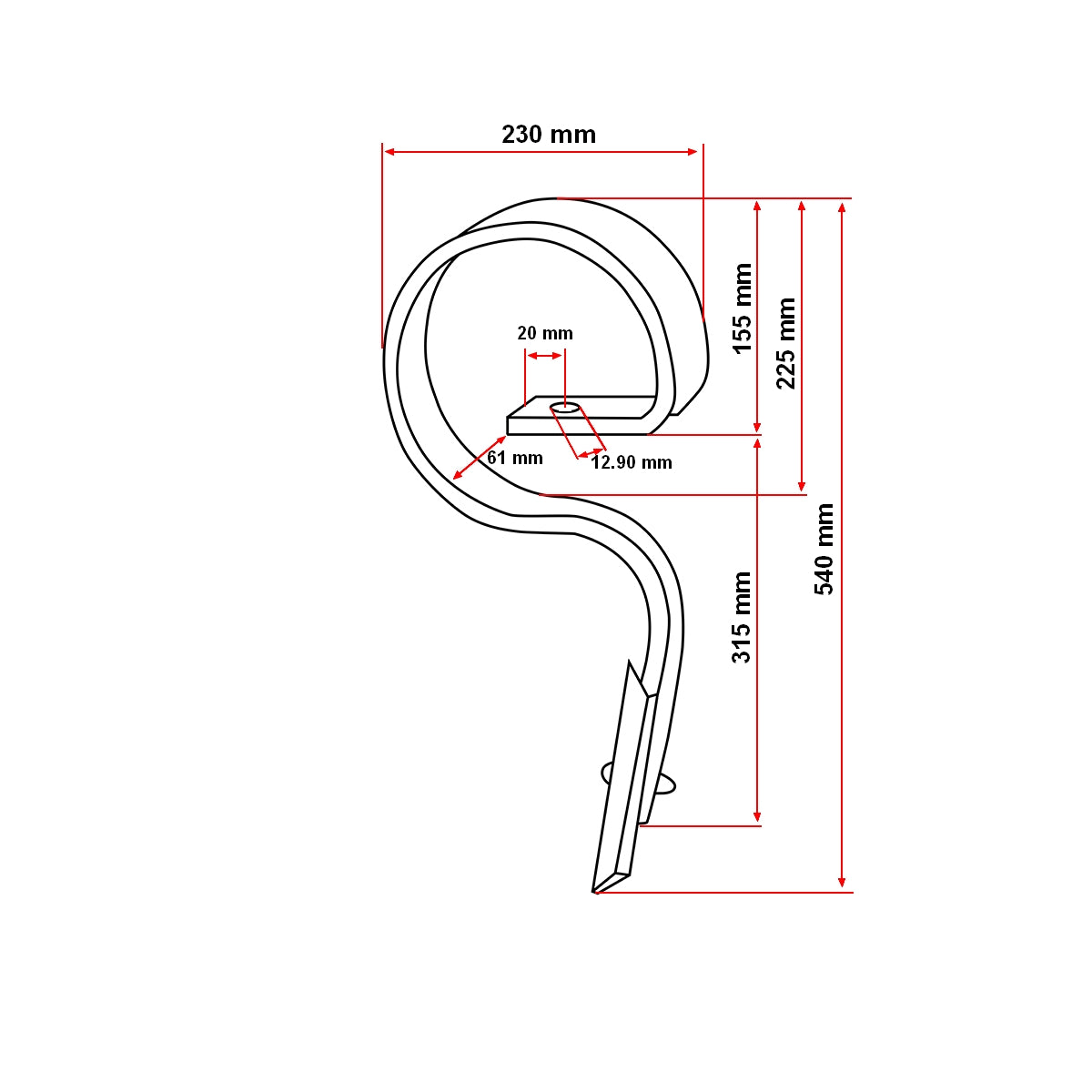 Erősítő rugó nyíllal SUP 29