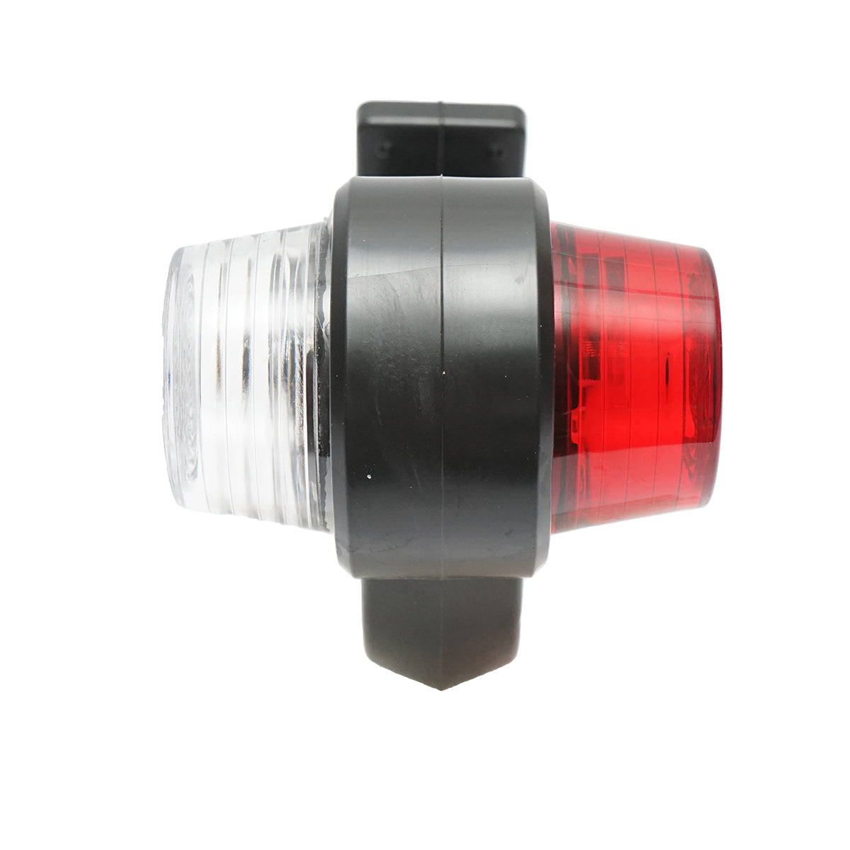 Oldalsó LED helyzetjelző lámpaszett, karral, 12–24V, piros-fehér, FR0157, Breckner Germany