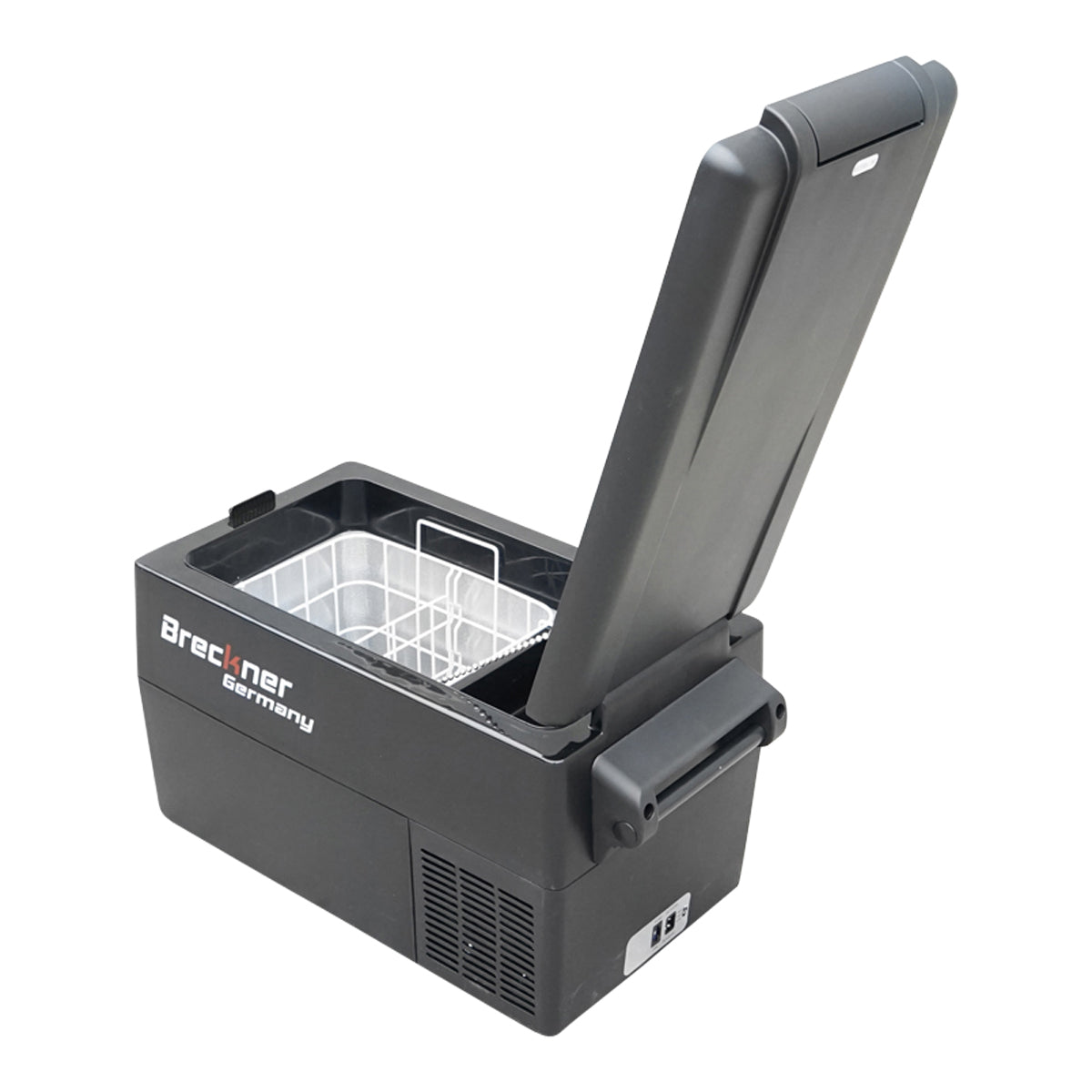 Autós hűtőszekrény, 32L, kompresszoros, 12–24V, 45W, hűtési tartomány: -18 °C – +10 °C, Breckner Germany