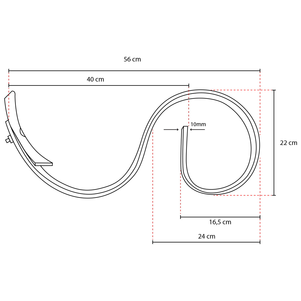 Erősítő rugó nyíllal 560x25x8 mm kombinátorhoz, CPGS-1.2.0 300102