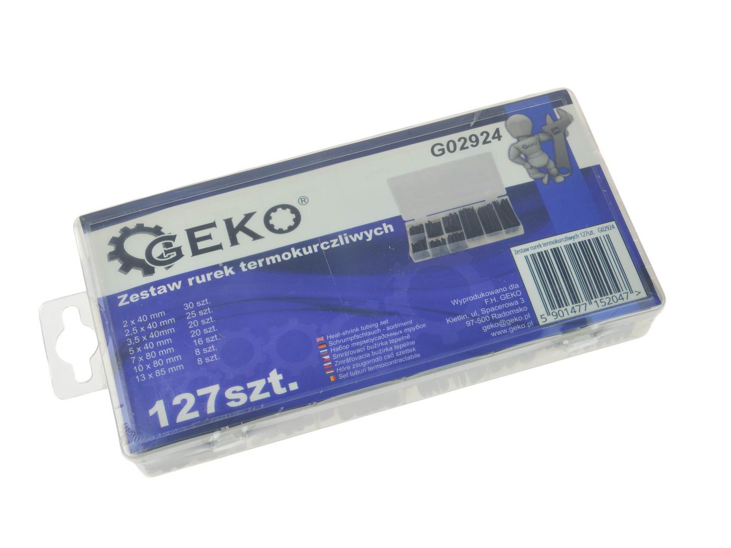 FEKETE ZSUGORCSŐ KÉSZLET 7 MÉRET 127 DB GEKO