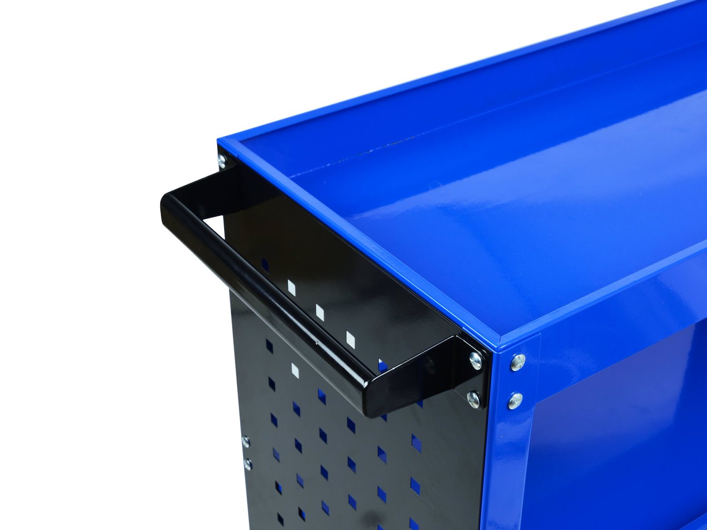 ÜRES FÉM SZERZÁMOS KOCSI – SZERSZÁMOS SZEKRÉNY 3 POLCCAL ÉS OLDALSÓ PANELLEL GEKO