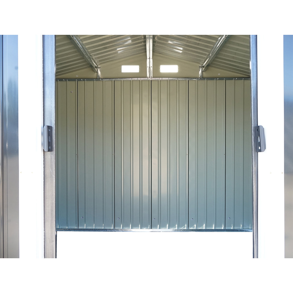 Fém kerti tároló, 205x257x212 cm