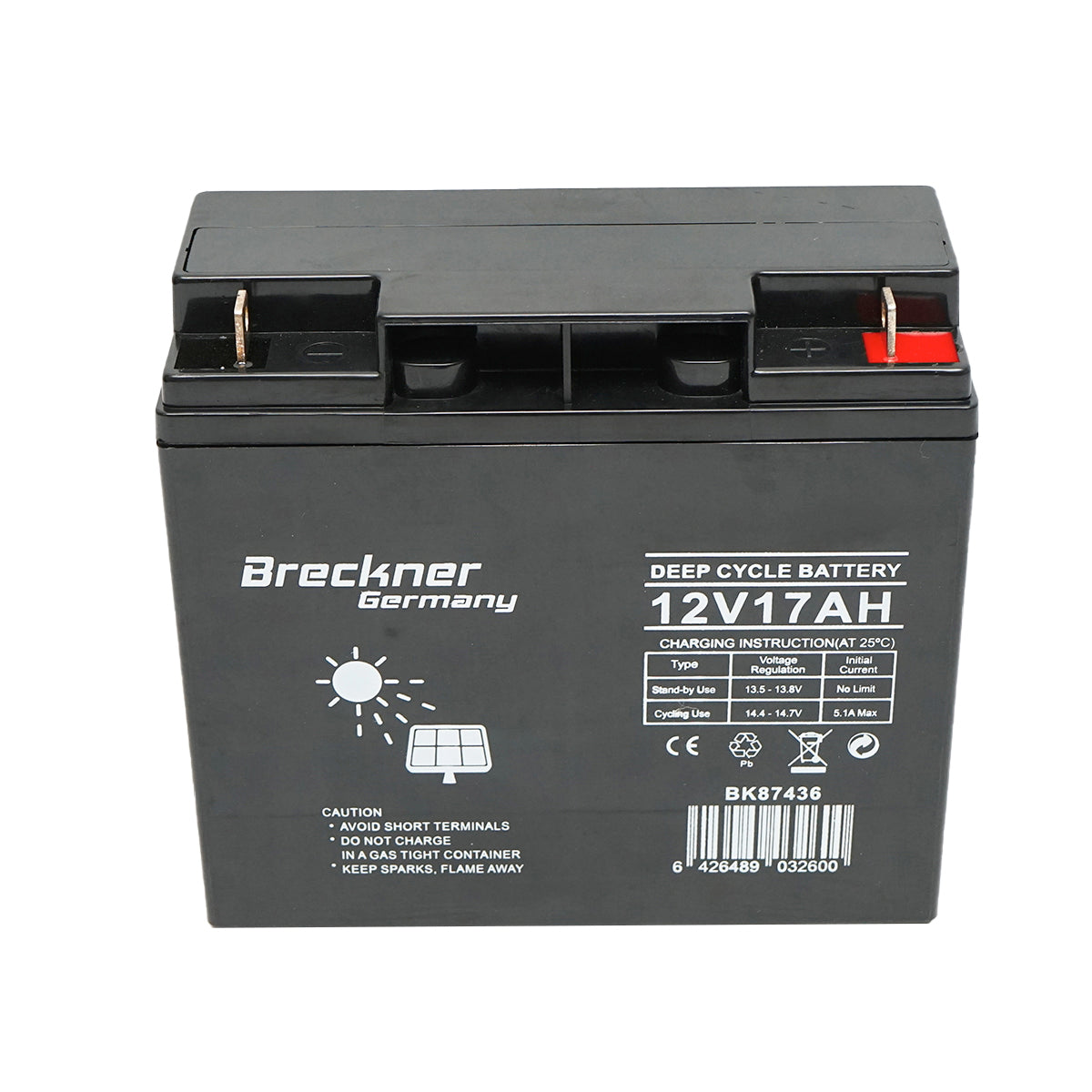 Napelem szett, 50W monokristályos, 670x540x30 mm, 12–24V, 12/17Ah akkumulátorral, 4 db 9W izzóval, Breckner Germany