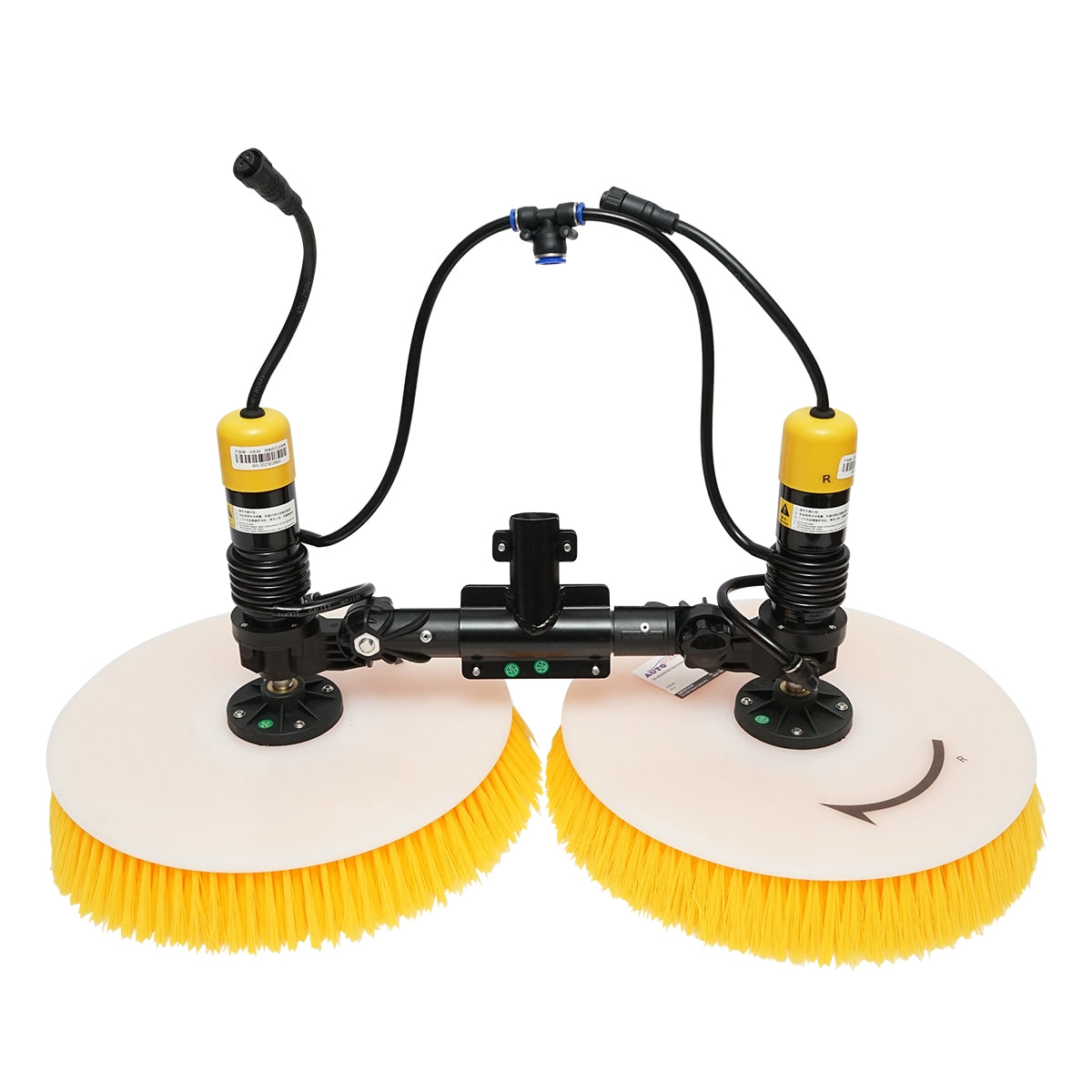 Fotovoltaikus napelemtisztító rendszer 2 kefével, 24V,/26Ah akkumulátorral és 7,5 m-ig terjedő karral, Breckner Germany