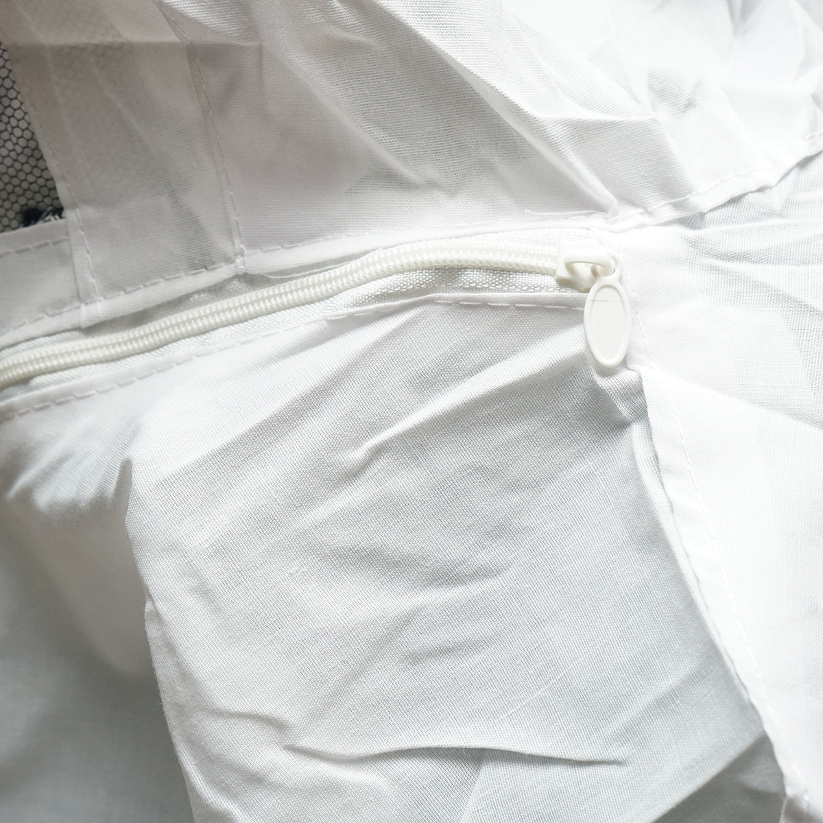 Fehér méhész kabát XXL méretben, védőmaszkkal