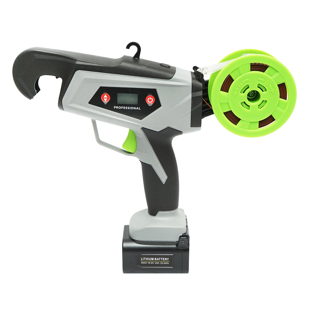 Automata kötözőgép szőlőhöz, zöldségekhez, gyümölcsfákhoz, 60W, Li-ion akkumulátor 16.8V, 25 mm átmérő