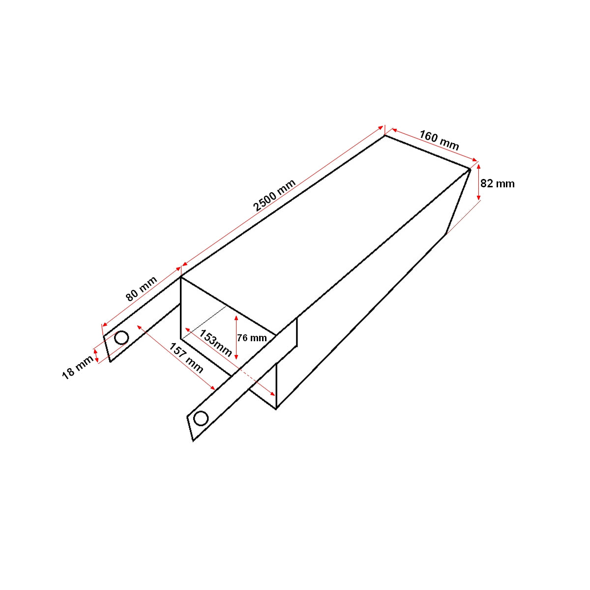 VILLAHOSSZABBÍTÓ 2,5 M, TARGONCÁHOZ 3 T