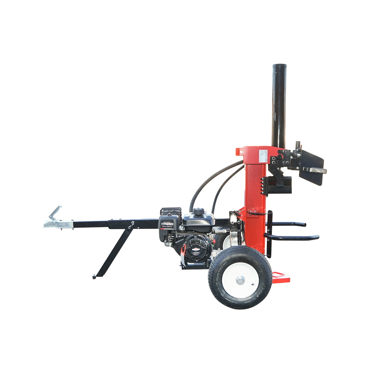 Függőleges rönkhasító, benzines motorral, 208 cm³, 22 tonnás hasítóerő, 610×400 mm rönkhöz, Breckner Germany