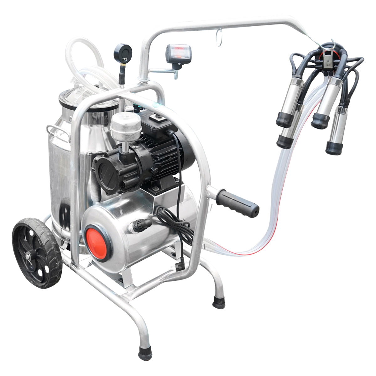 Tehénfejő gép 160 cc gyűjtőegységgel, horganyzott vázzal, 30 literes rozsdamentes acél tartállyal, 1 állásos, Breckner Germany