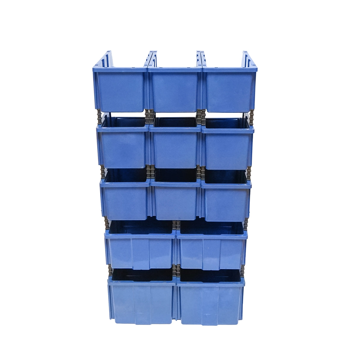 ÁLLVÁNY 13 TÁROLÓ DOBOZZAL, KÉK MŰANYAG DOBOZOK, 510X400X1000MM
