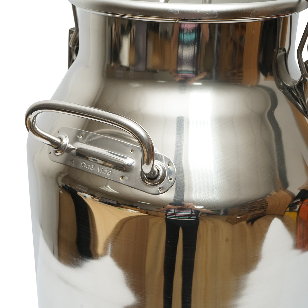 Rozsdamentes acél tejtartály fedéllel és csappal, 40 L, tehénfejő géphez, Breckner Germany