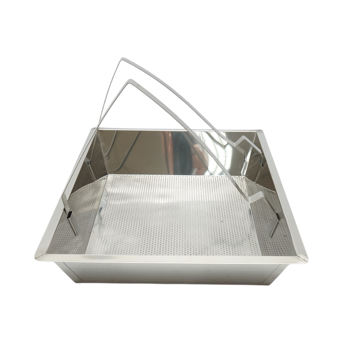 Lefedő tálca rozsdamentes acél szűrővel, 520×415×110 mm