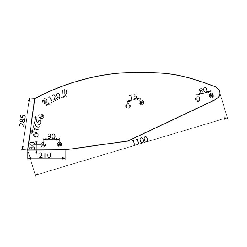Bal oldali ekevas 73287/L Kverneland
