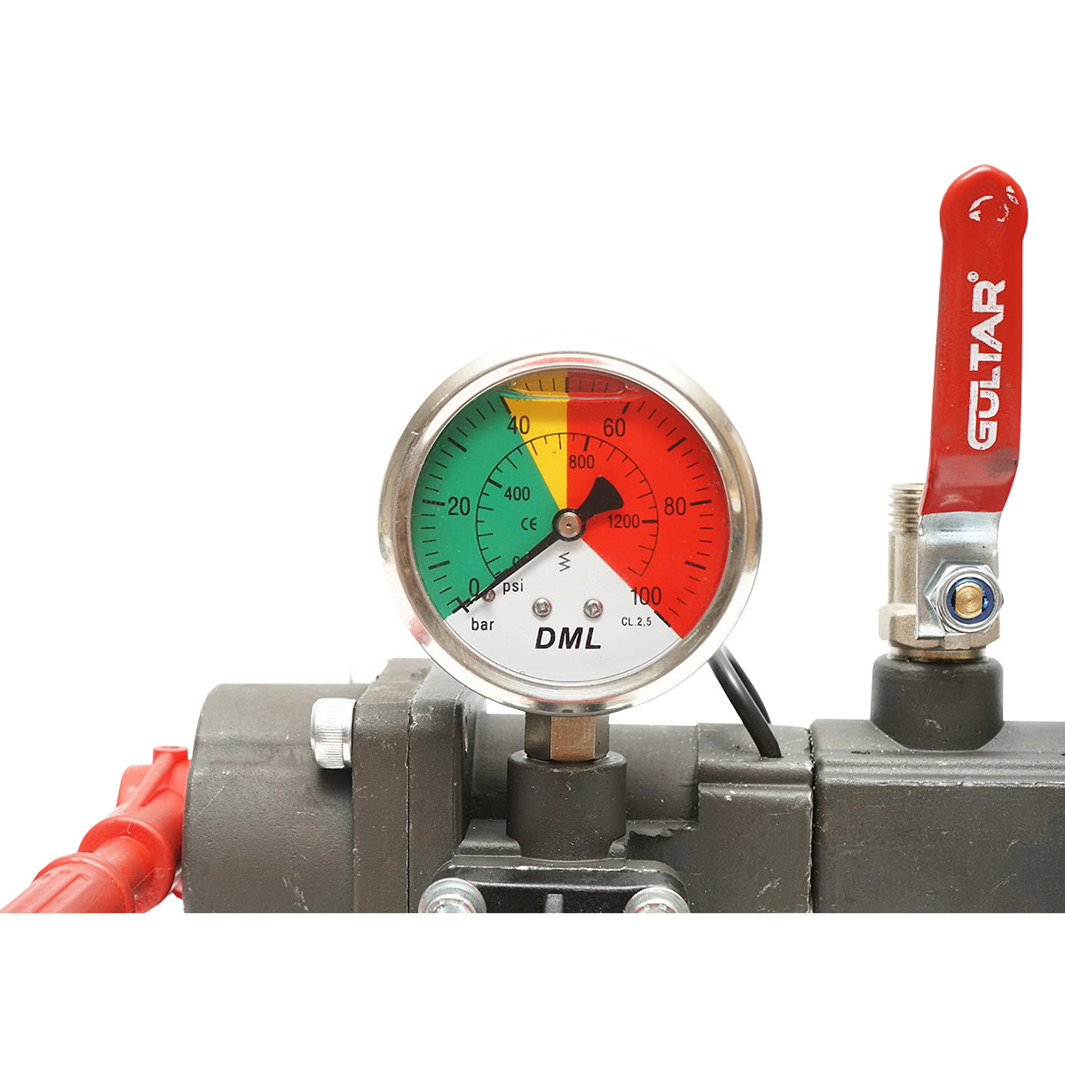 Permetező szakaszoló, 5 szelepes, beépített glicerin manométerrel