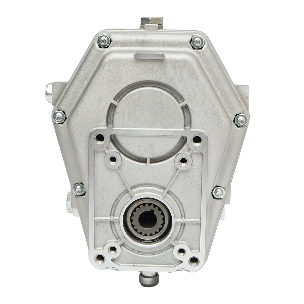 Fordulatszám-növelő alumíniumból, KM7004, anya típus, szabványos traktor tengelyprofilhoz, Z=6, 1 3/8", DIN 9611, szorítással