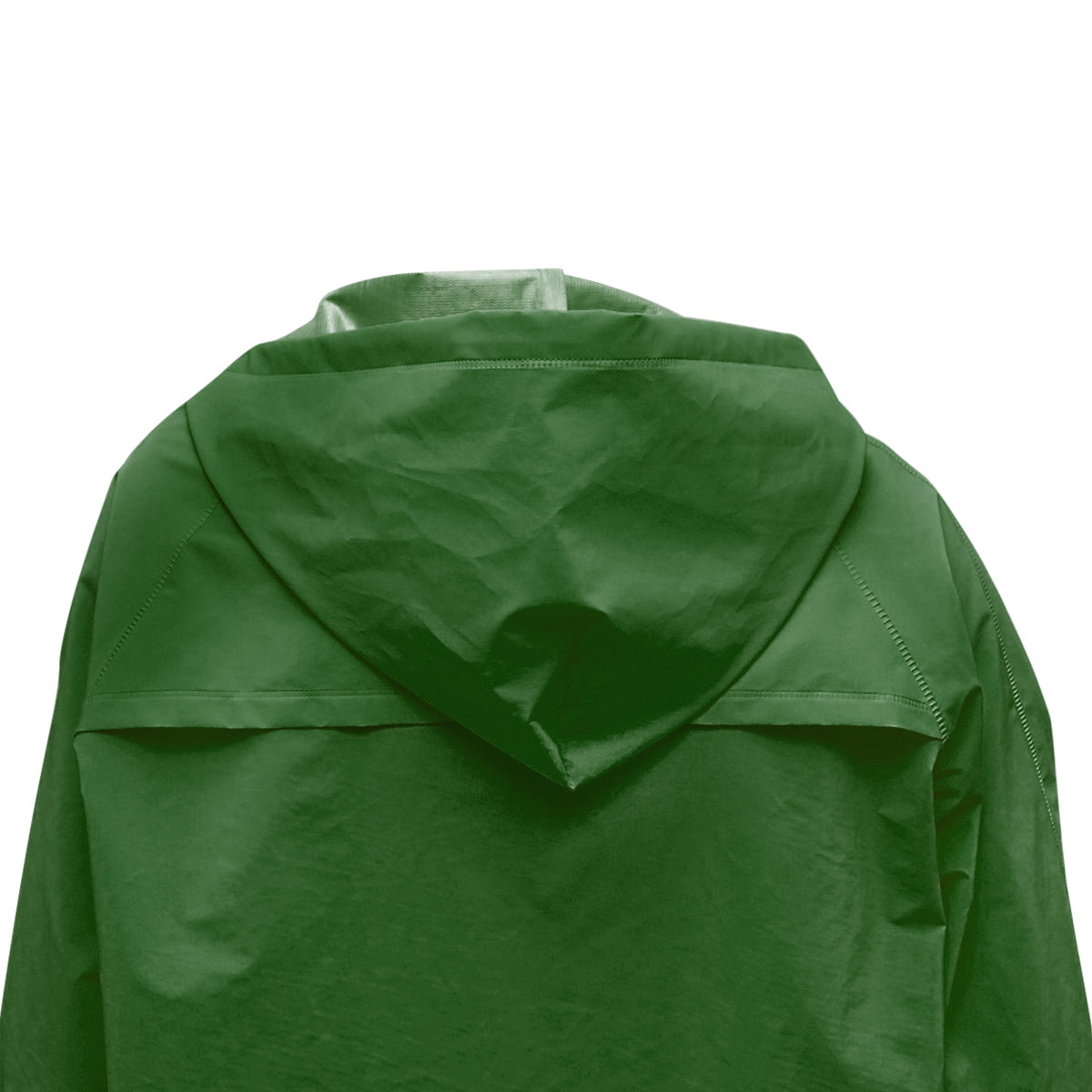 Esőálló munkaruha, M méret, kapucnis kabáttal és kertésznadrággal, poliészter és PVC, zöld, Breckner Germany