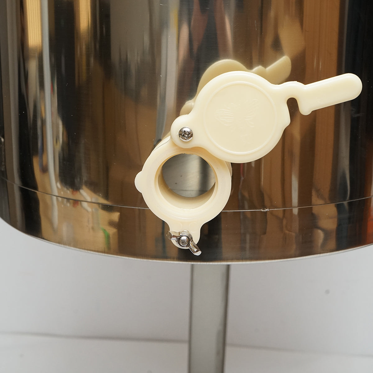 Kézi mézpergető, rozsdamentes acélból, 3 keretes