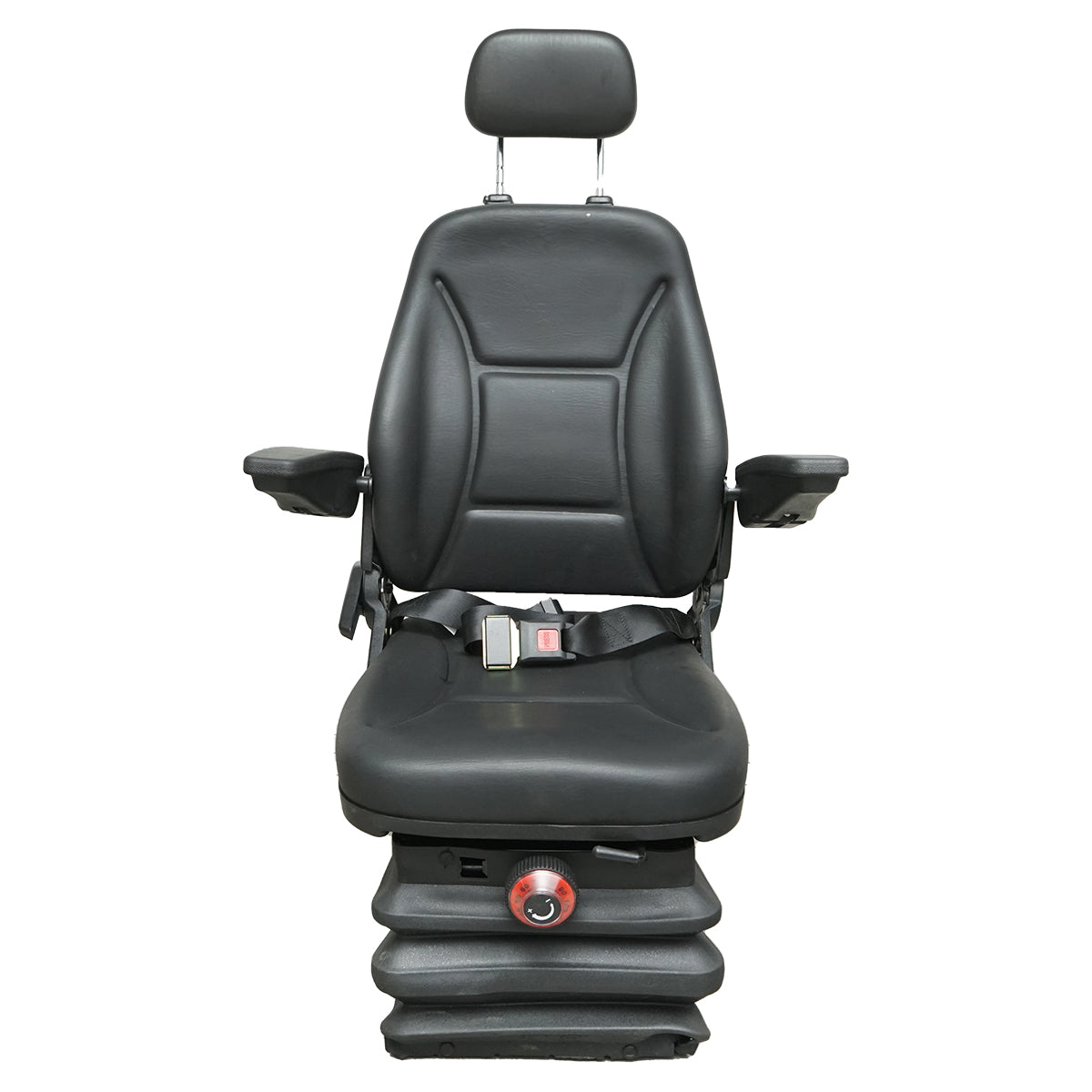 Univerzális állítható ülés magasság és súly szerint (40–120 kg), kartámasszal és 50–90°-ban dönthető háttámlával traktorhoz, mezőgazdasági, ipari gépekhez, targoncához