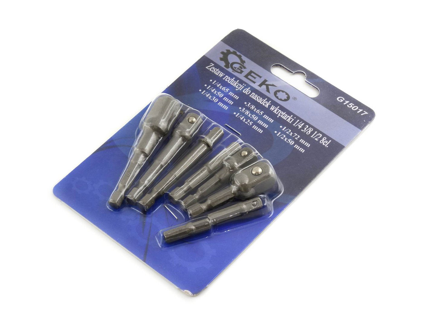HEXAGONÁLIS BIT ADAPTER KÉSZLET 1/4" 3/8" 1/2" 8 DB GEKO