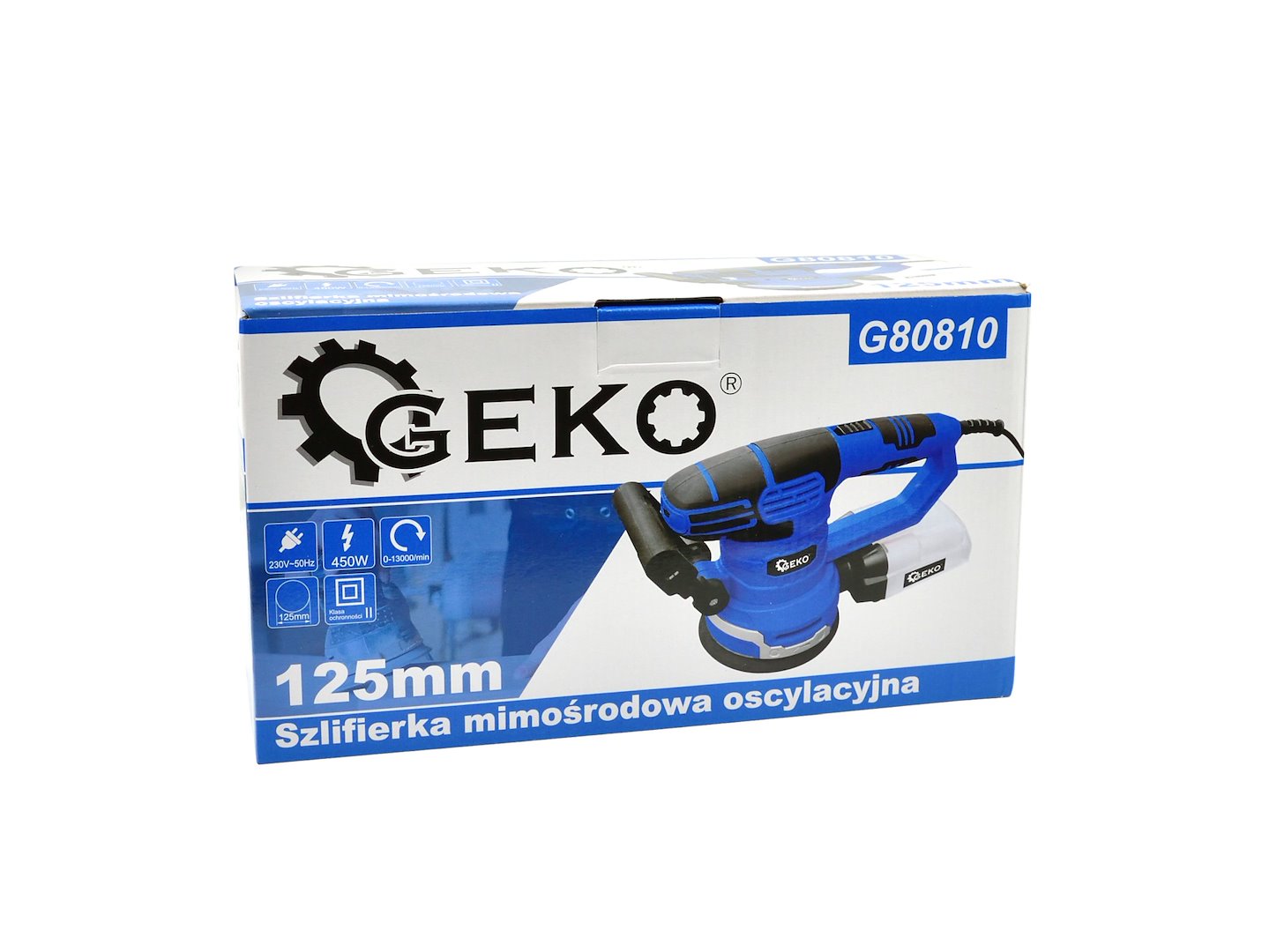 EXCENTRIKUS ORBITÁLIS CSISZOLÓ 125 MM 450 W GEKO