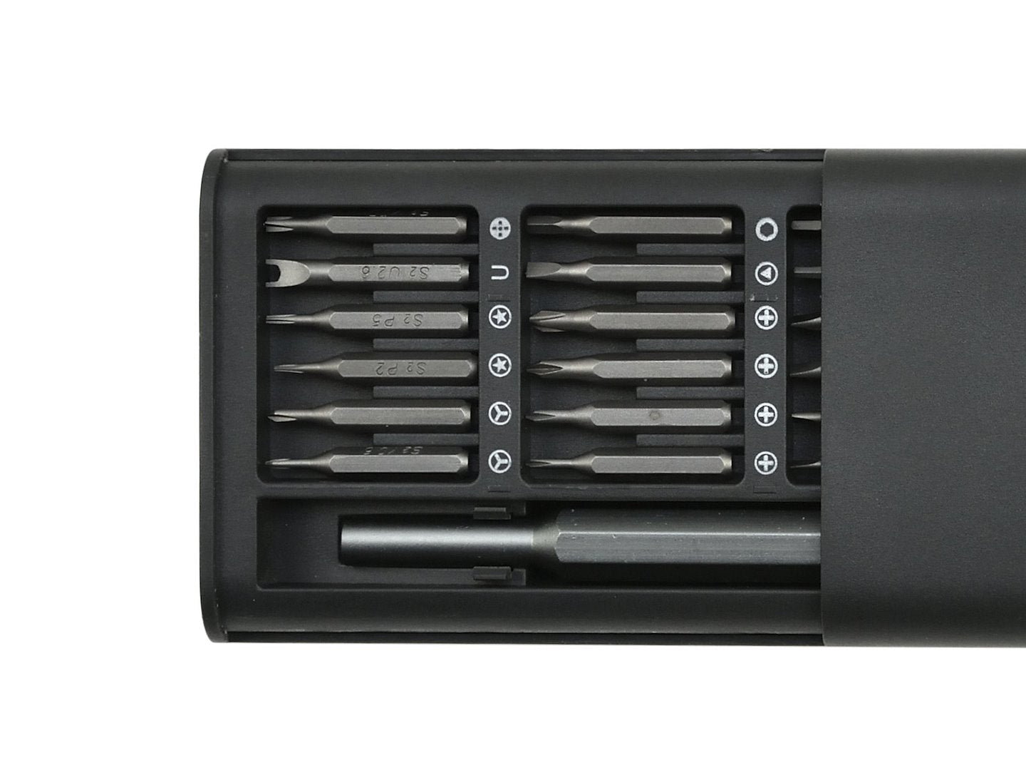 PRECÍZIÓS CSAVARHÚZÓ KÉSZLET 25 CSERÉLHETŐ BITTEL