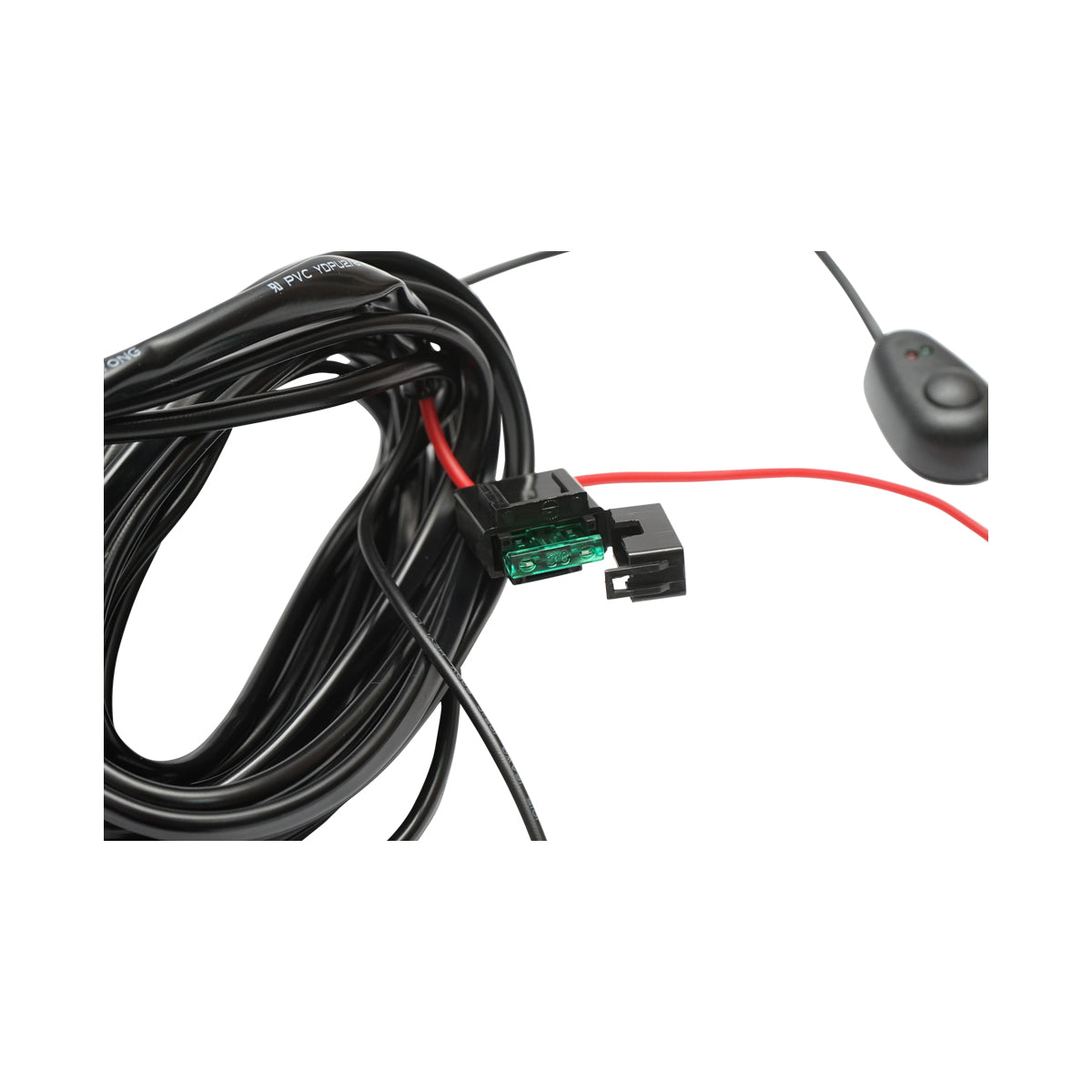 Kábelköteg nyomógombbal, relével és biztosítékkal, 12V fényszórókhoz