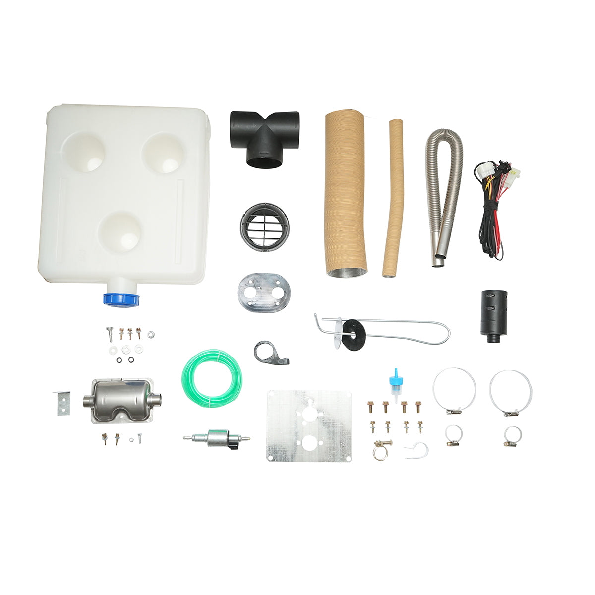 Sirocou, állóhelyzeti fűtés 12V, 5KW, távirányítóval, LCD kijelzővel és Kyocera izzítógyertyával, Breckner Germany