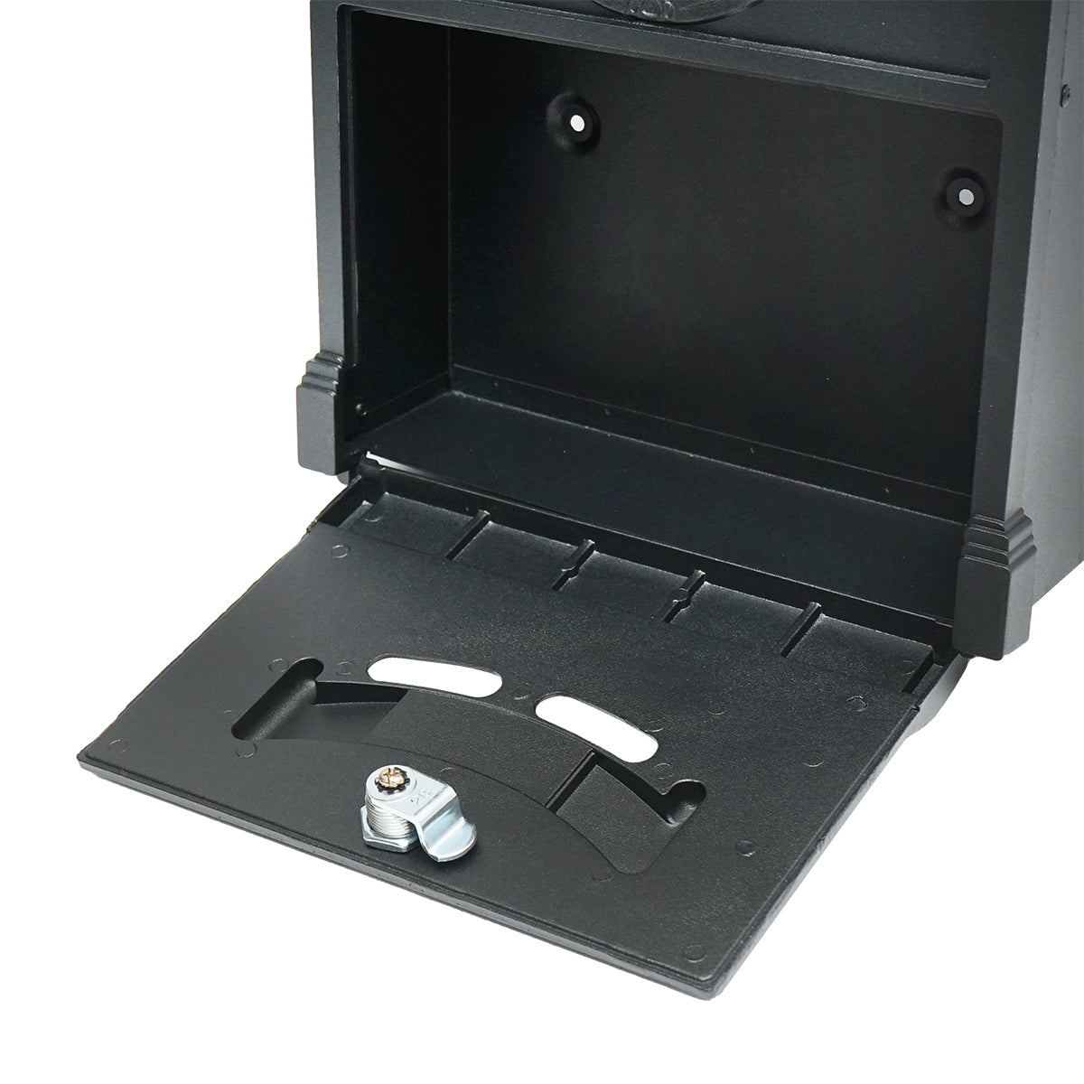 Postaláda everest, fekete antracit 410X260X90mm, 2 kulccsal és rögzítő tartozékokkal