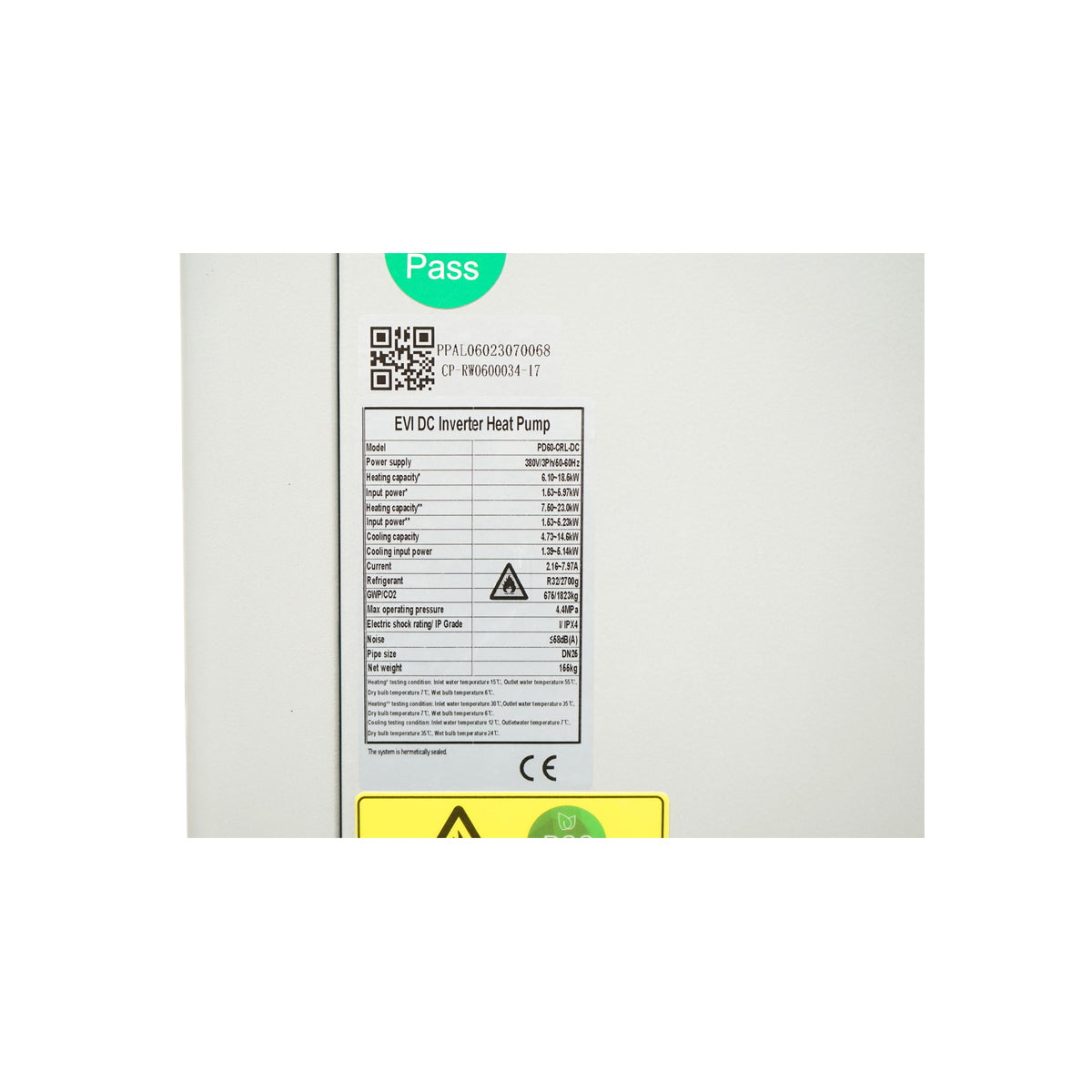 Monoblokkos levegő-levegő hőszivattyú, 23 kW, 380V, IPX4 védelem, Pool World