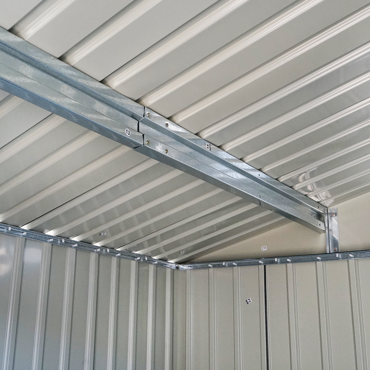 Fém kerti tároló, 205x257x212 cm